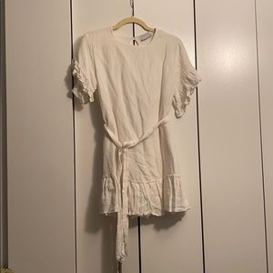 Urban outfitters white linen dress